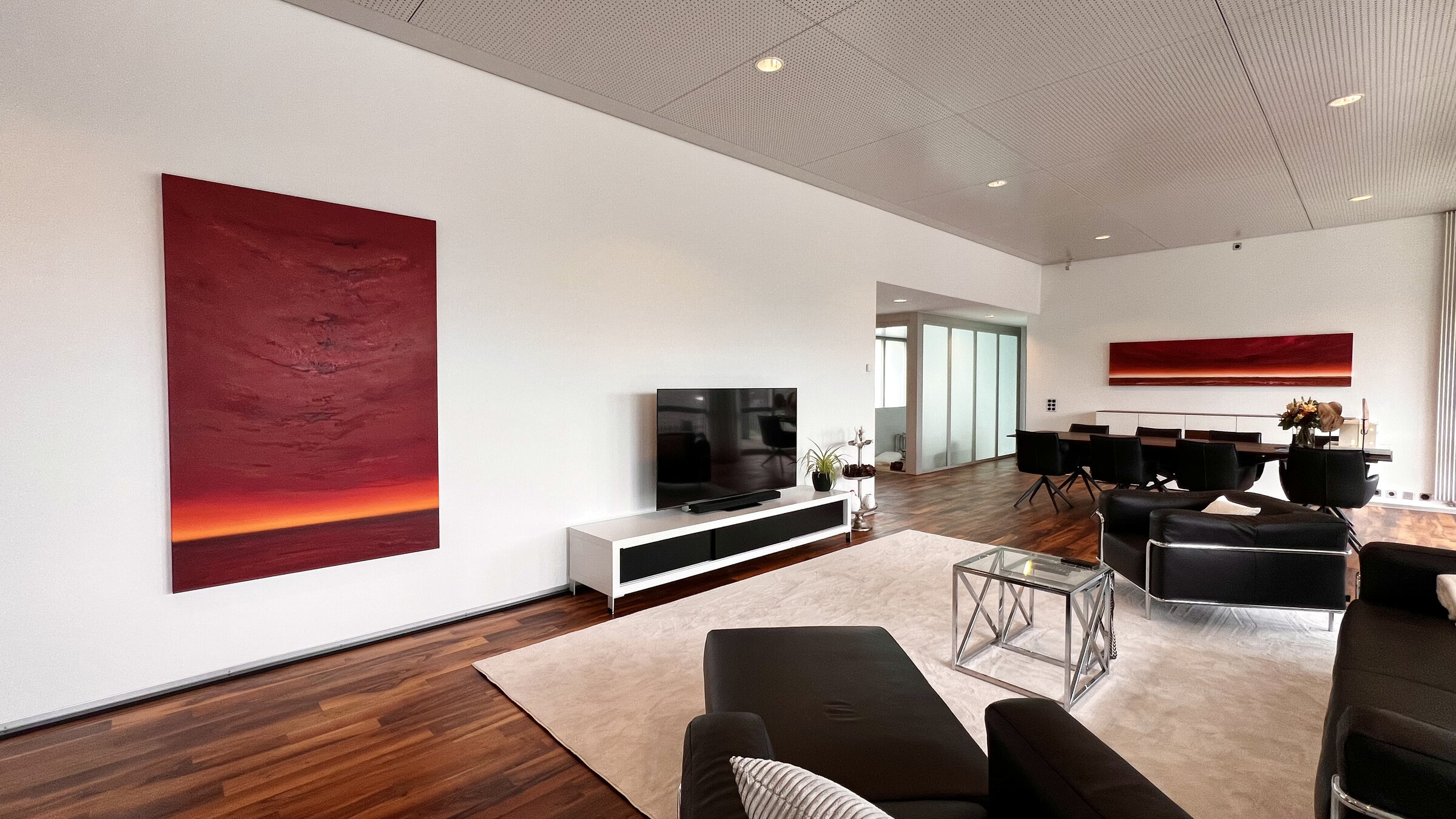 Loft, freie Wand, Esstisch Kombi; 180x110 cm/60x240 cm